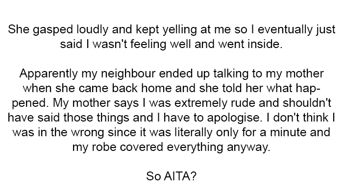 5. I eventually just said I wasn't feeling well and went inside.