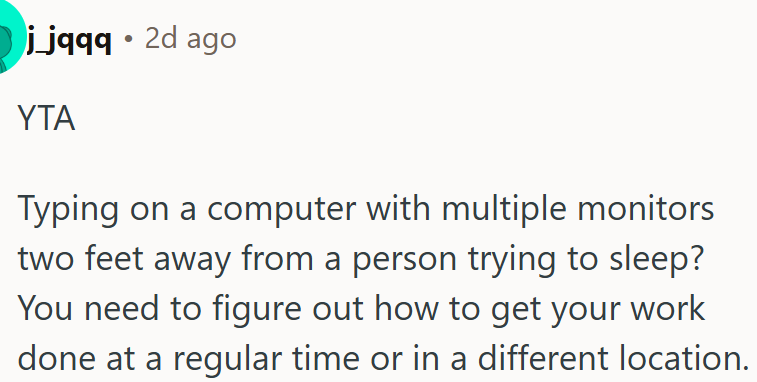 OP should find another time or place to get his work done.