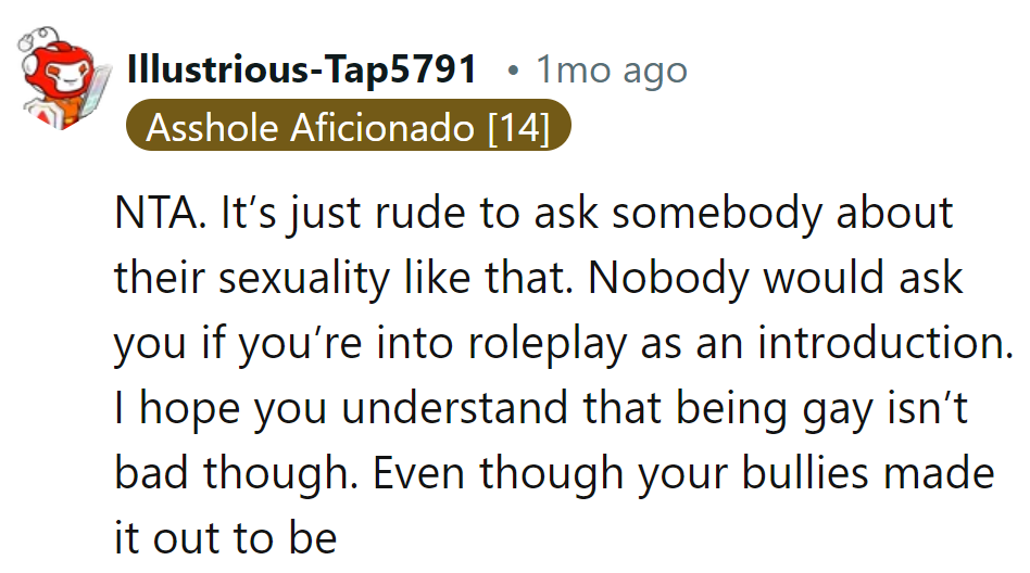 Asking About Sexuality? Rude.
