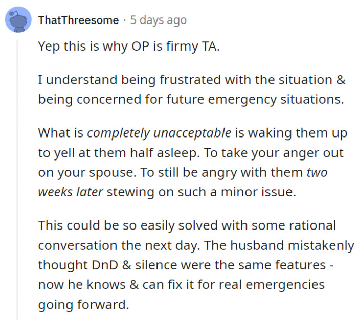 18. It could have been easily solved with a rational conversation
