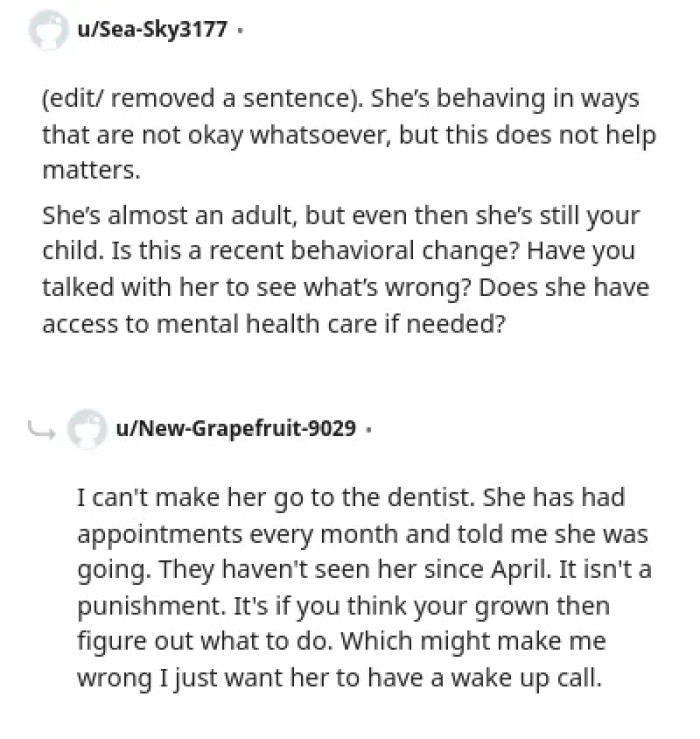 Frustration arises over the daughter's lack of knowledge about AP classes