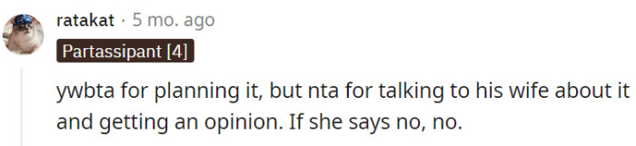 If she says no, then no, OP!