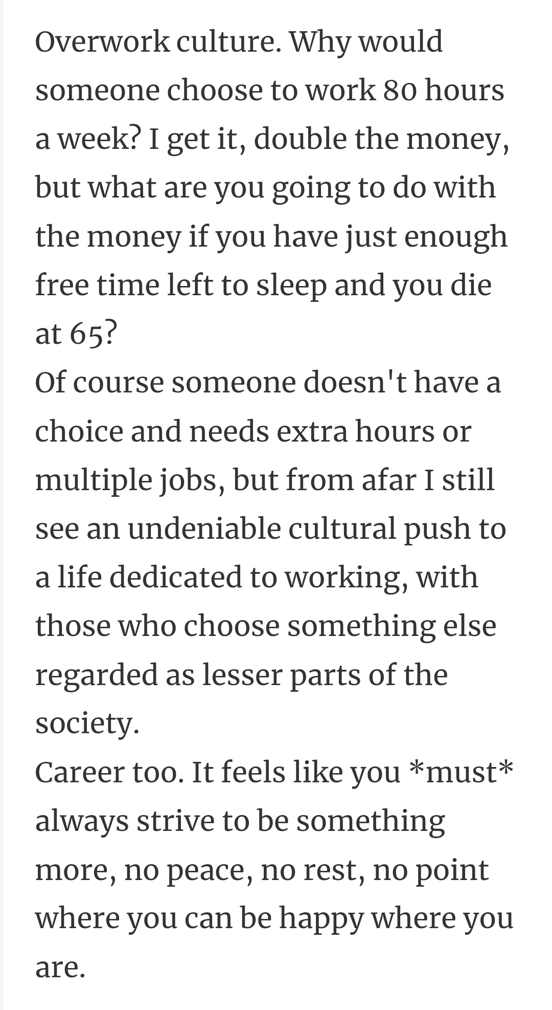 14. The overwork culture