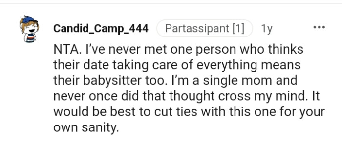 This single mom says that that kind of thought has never crossed her mind