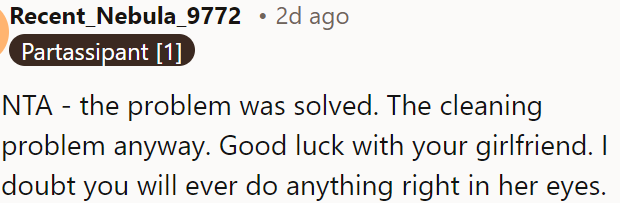 The cleaning issue is resolved.