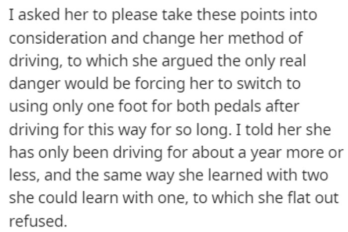 OP told her to take these things into consideration, but the daughter didn't care