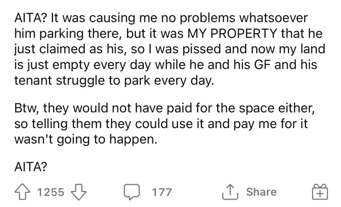 Now the OP is wondering if they are the a**hole here.