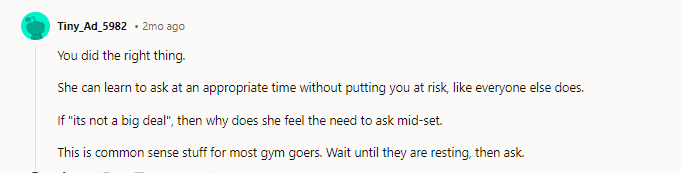 You did the right thing.