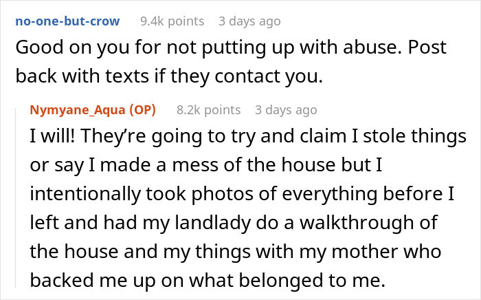 Posting back with texts