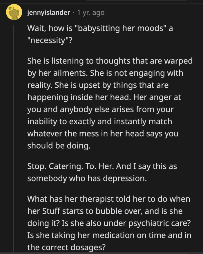I can't imagine babysitting her moods and catering to her every whim for a few weeks overseas when you can't really get away from her immediately