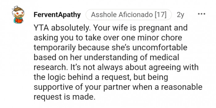 It's all about being supportive of your partner