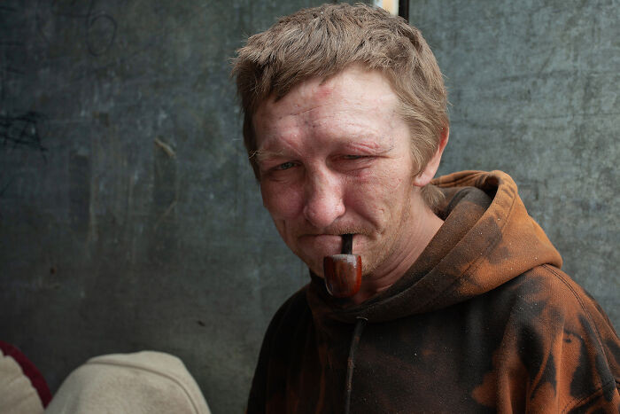 Sergey To Smoke A Pipe From The Series ' At The Bottom Of St. Petersburg Wells' By Igor Gladkov