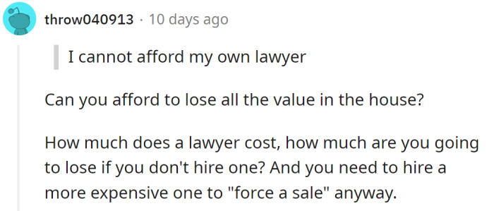 Another Redditor explained to her what was at stake