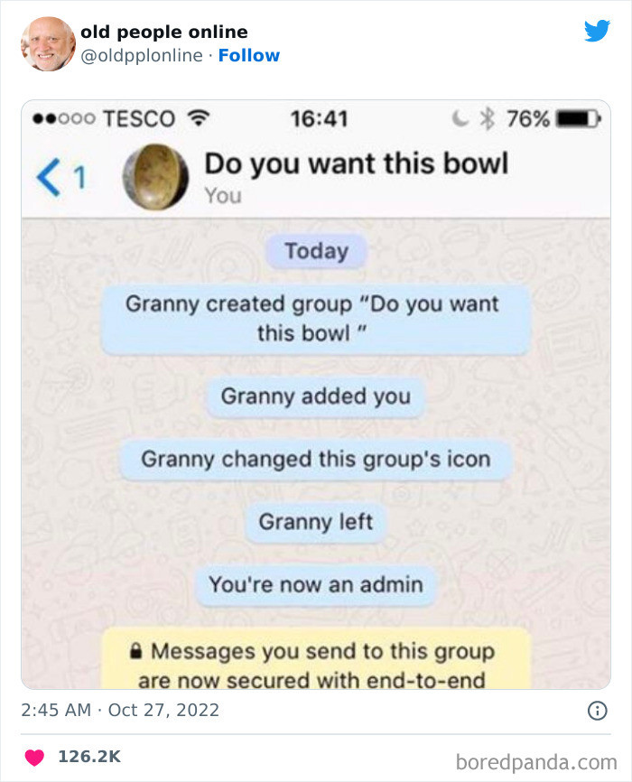 36. Granny has got some skills there.