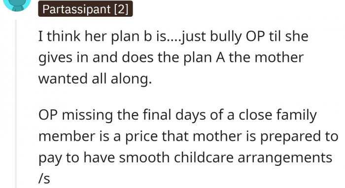 This is her plan B, obviously: