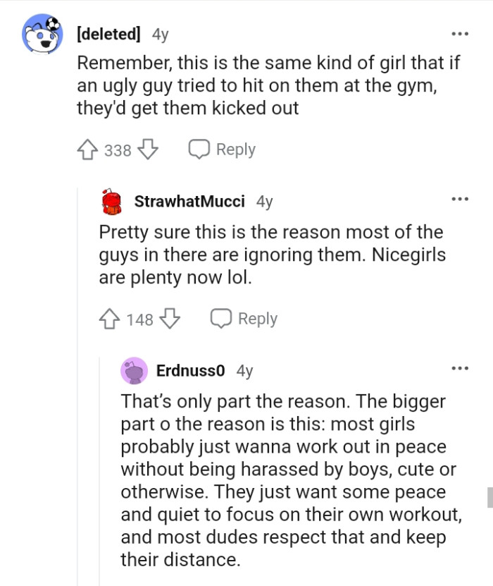 This is the reason most gym guys are ignoring girls there