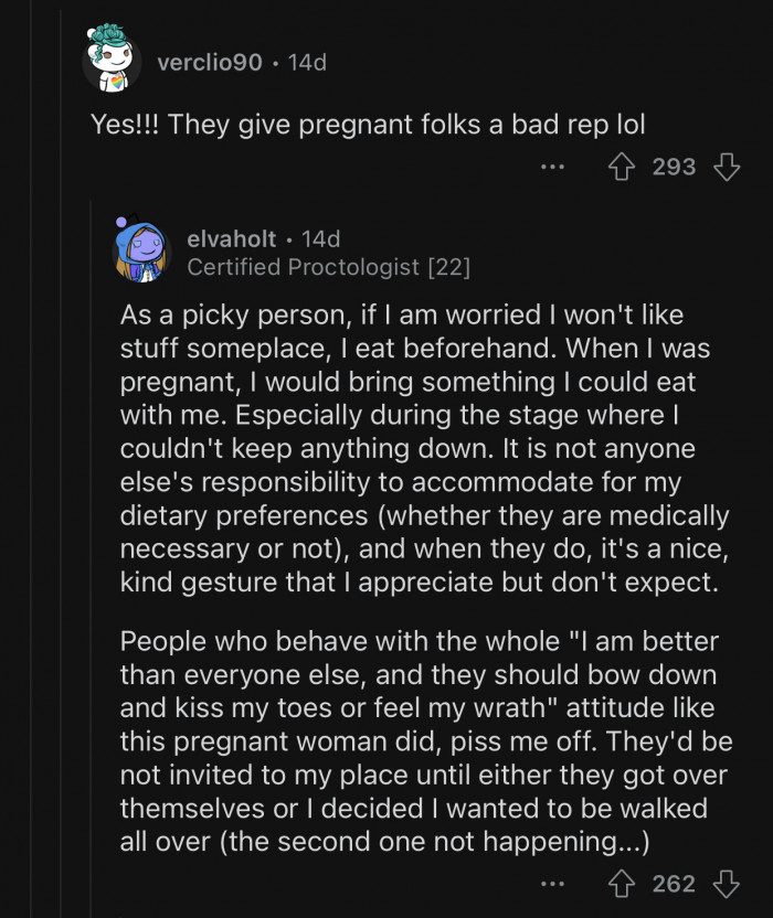 If you're a picky eater, you should eat beforehand and not expect people to have the specific food you like.