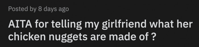 She commented on how weird it was for him to eat at McDonald's as a vegetarian and how he must hate the veggie burger but bought it since he had no other choice