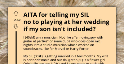 Musician Refuses To Perform At His Sister-In-Law's Wedding - Now The Family Is Calling Him Lazy