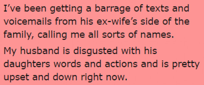 She's been barraged by a lot of hurtful texts and voicemails
