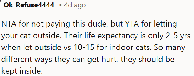 Not paying this person is okay.