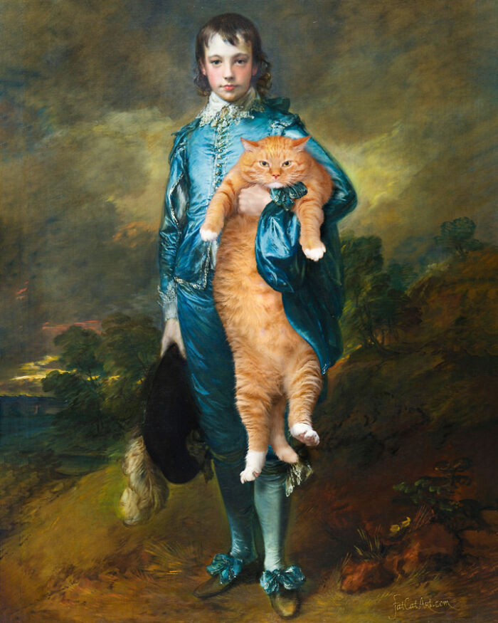 “The Blue Boy And The Ginger Cat”