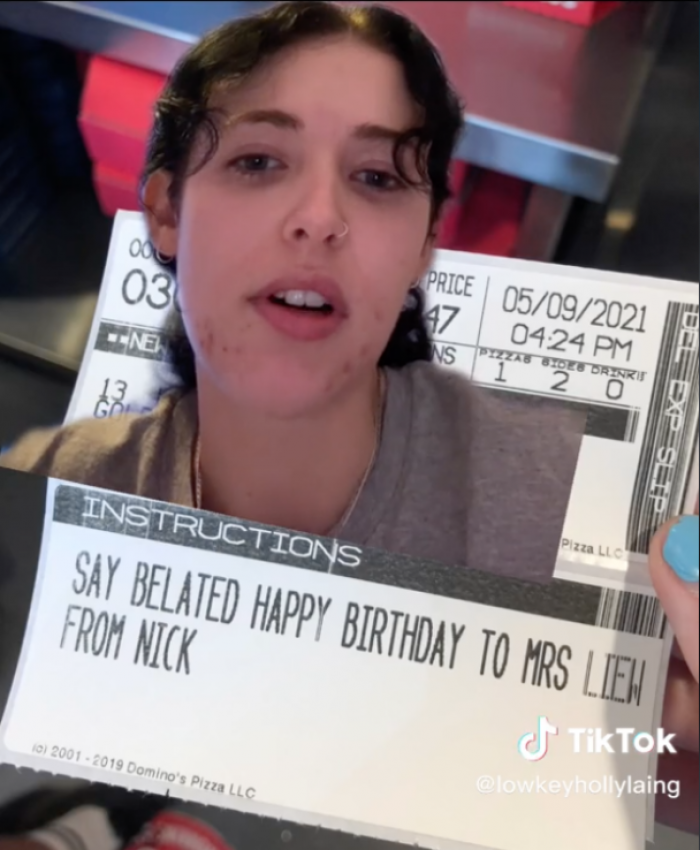 And finally, Holly says she received a request to give a shoutout to someone for their birthday.