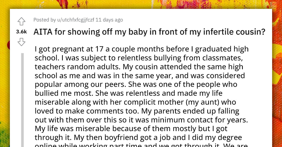 Lady Gets Applauded Online For Showing Off Her Baby In Front Of Her Infertile Cousin Who Bullied Her As A Teenager