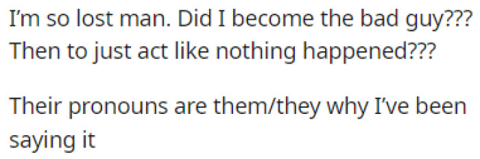 OP is confused to say the least