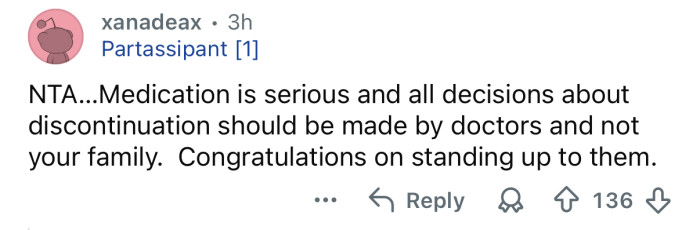 Good on you for standing up to them.