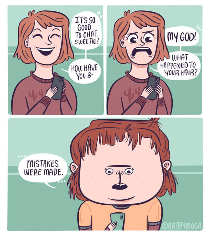 8. I call them *stress bangs*