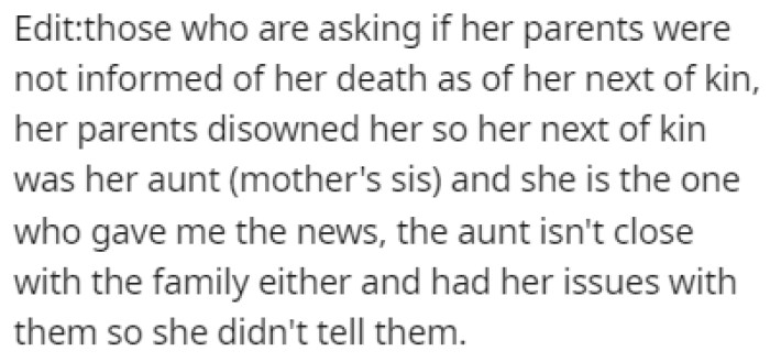 OP pointed out that Luna's aunt was her next of kin