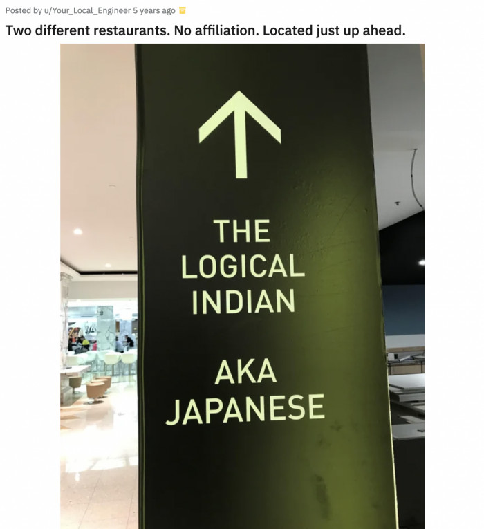 11. Something about this sign seems racially insensitive for some reason.