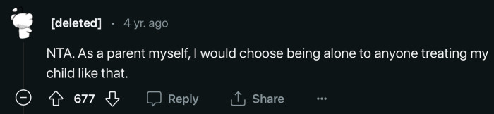 To this patient, being alone is better than being with someone who discriminates against your child. OP must think about this marriage carefully.