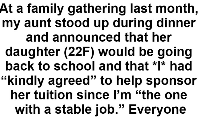 A private decision gets announced publicly, with her name attached to it.