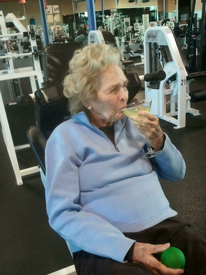 "My Dad's Client At The Gym Turned 99 Today"