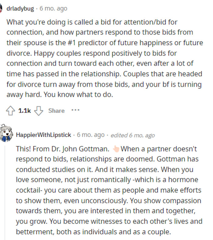 It's interesting to see what kind of knowledge people had on this situation because so many people came to the comments with tons of advice.