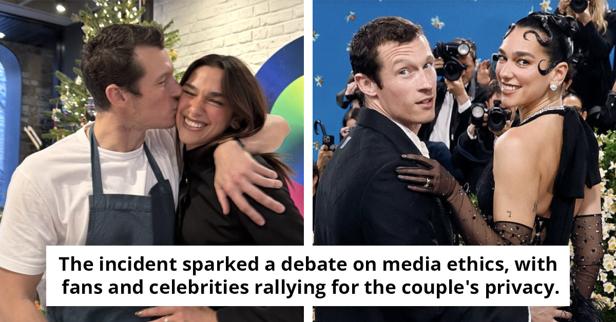 Paparazzi spark backlash with 'unhinged' behavior as Dua Lipa and fiancé Callum Turner plead for them to 'leave us alone'