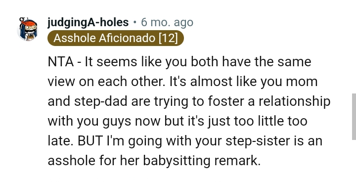 They both have the same view of each other