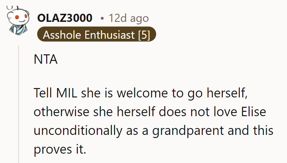 MIL, DIY or GTFO: Grandma's choice, Grandma's move.