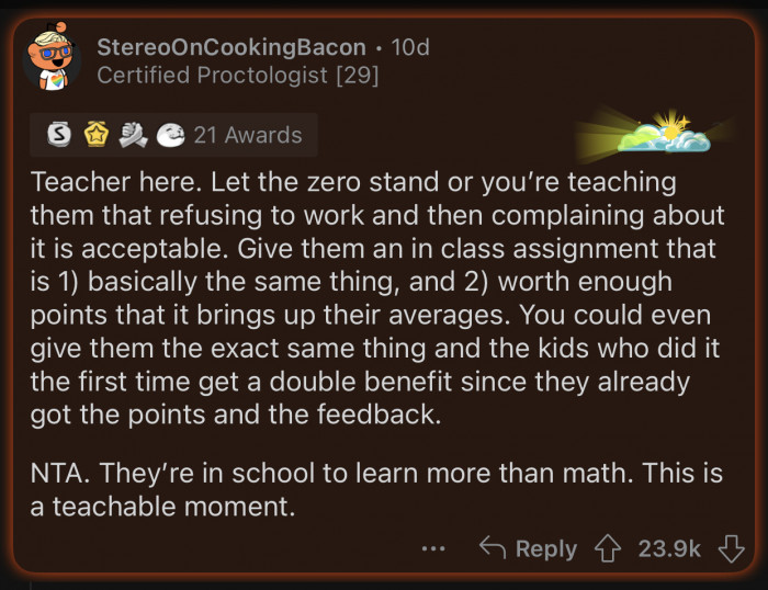 Here's how the Reddit community reacted to u/TeacherByHeart21's post: