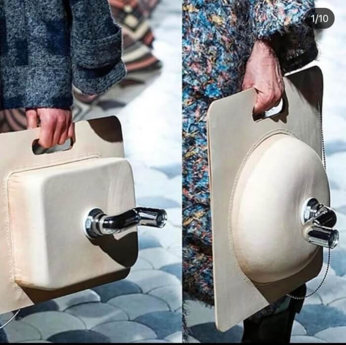 16. Bathroom sink purse