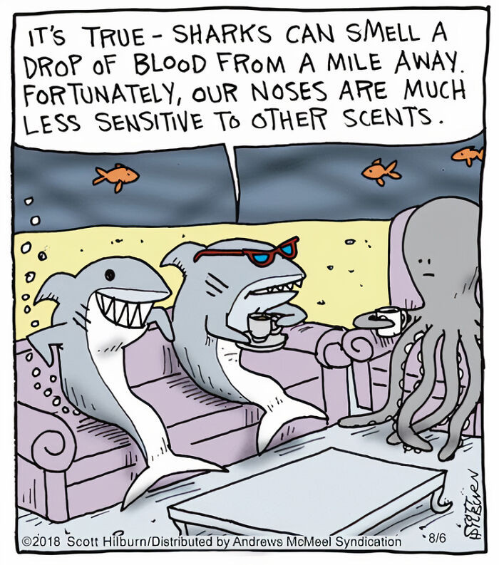 48. Our noses are less sensitive to other smells