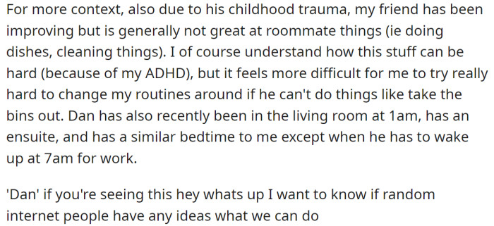 So, she's asking for advice on how to handle their differences: