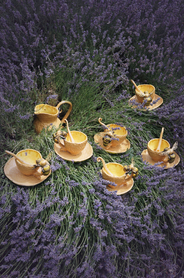 5. Giant honeybees as the teacup handles