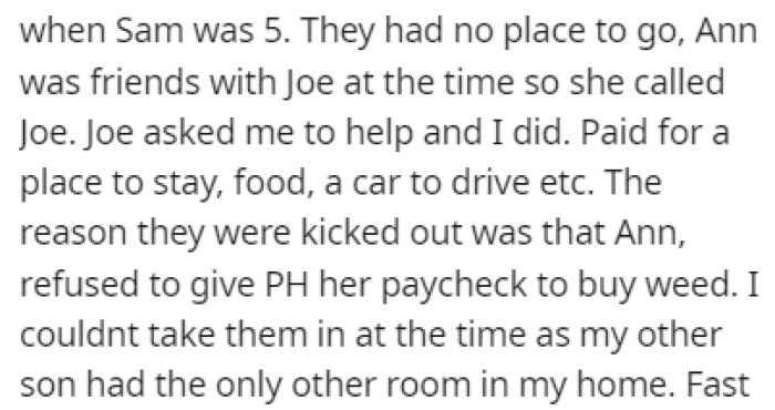 Ann's relationship with her parents isn't good, and we can understand why that is