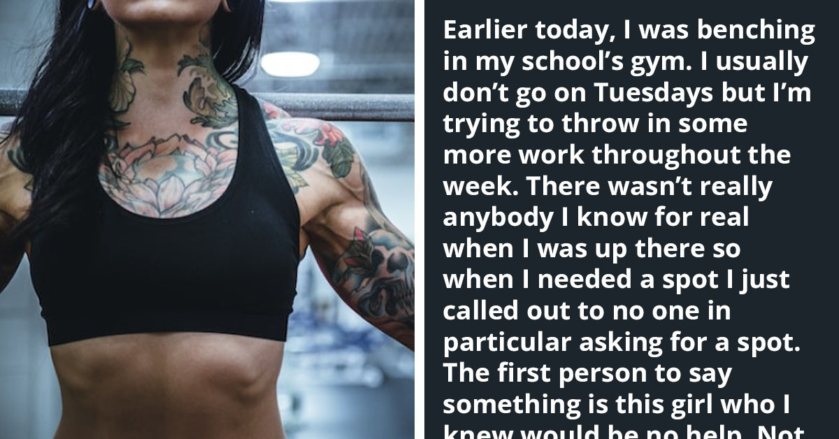 Woman Offers to Spot a Man Lifting Weights, But He Says "I'm Not Trying to Die Today" in Response