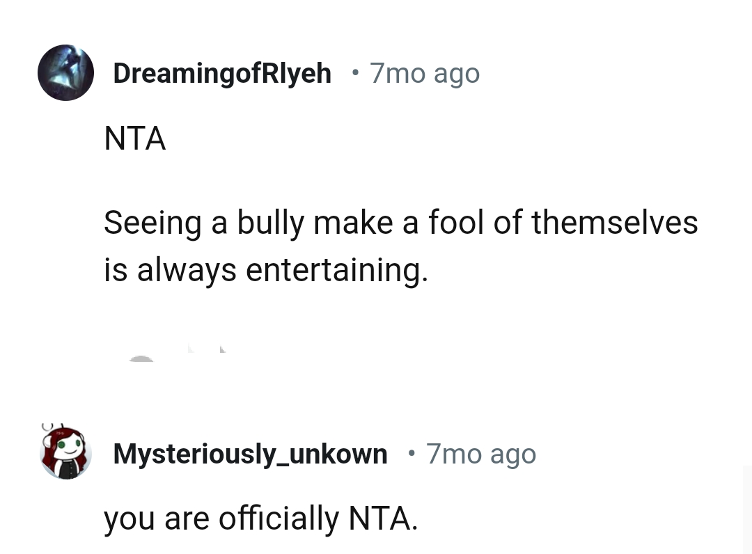 Bullies making a fool of themselves