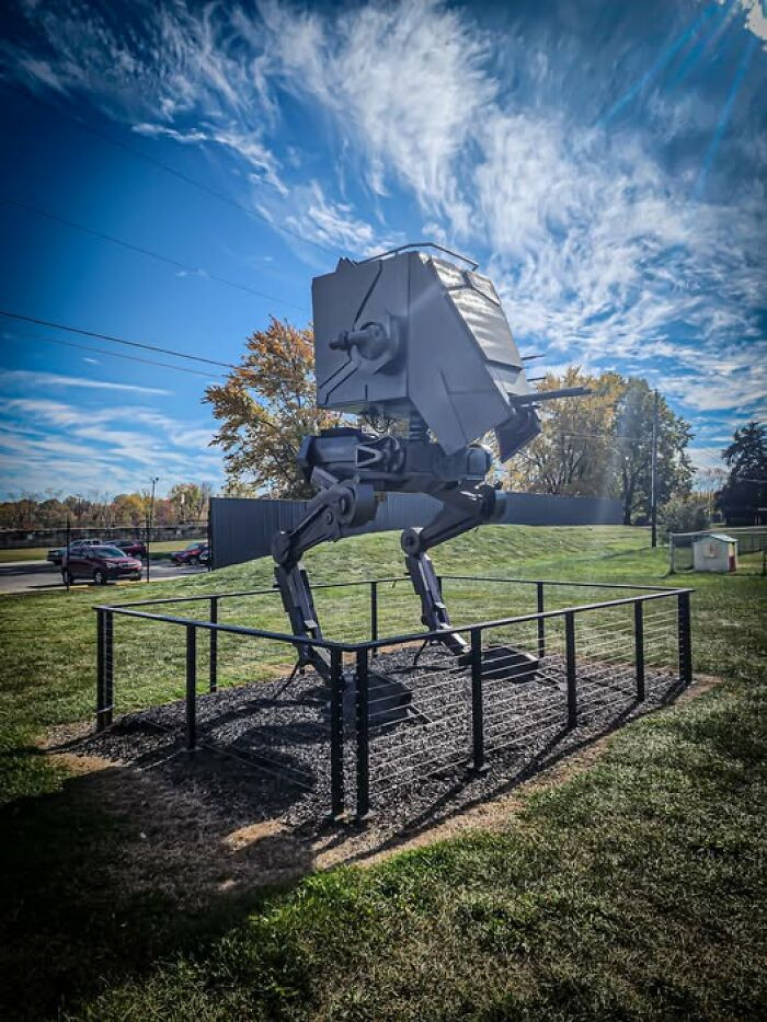 "Stumbled Across This Life-Size Star Wars Walker (Or Is It Called An AT??) In Wabash, Indiana"