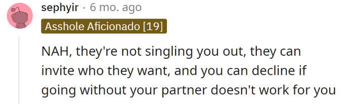 They can invite whom they want.